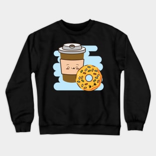 donuts and coffee Crewneck Sweatshirt